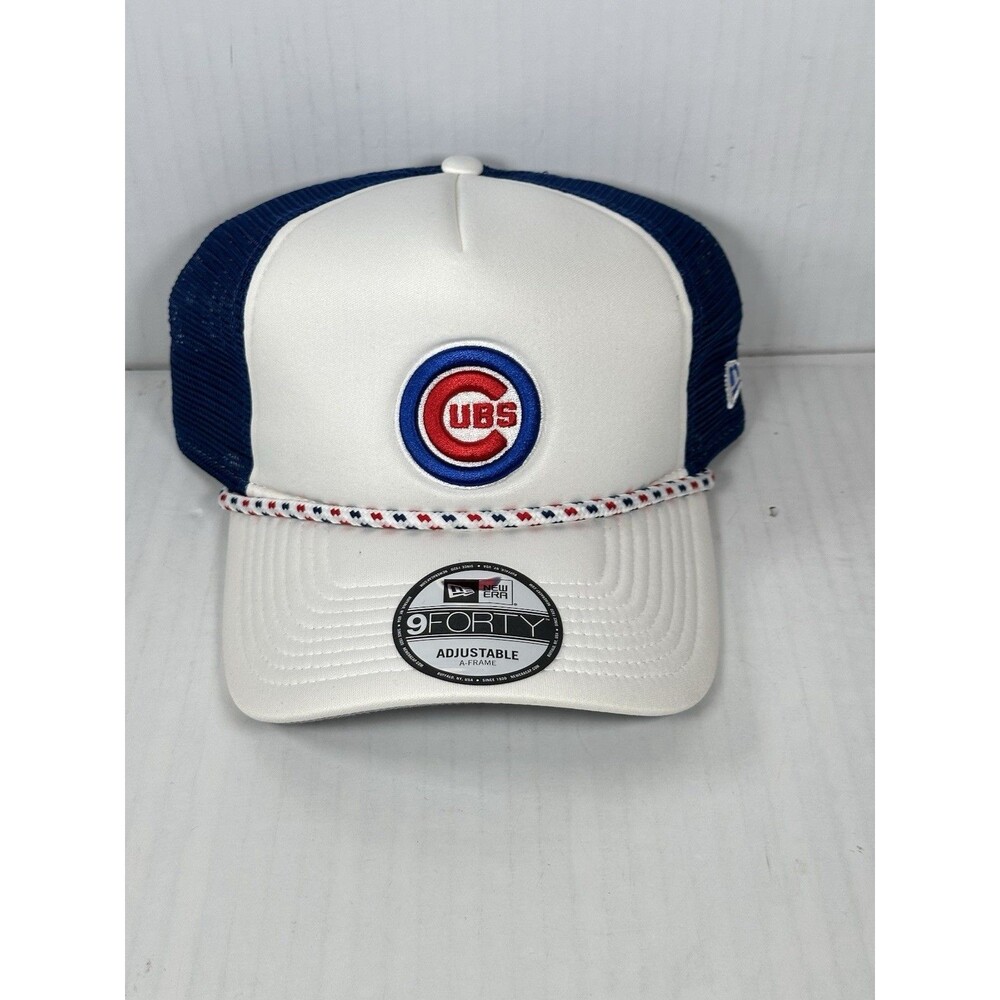 New Era Chicago Cubs MLB 9FORTY A-Frame Trucker Adjustable Rope Hat Cap